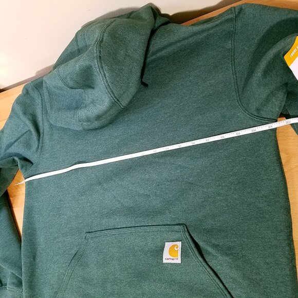 Carhartt Men’s Small Loose Fit Midweight Logo Sleeve Pullover Sweatshirt Green - Picture 5 of 15